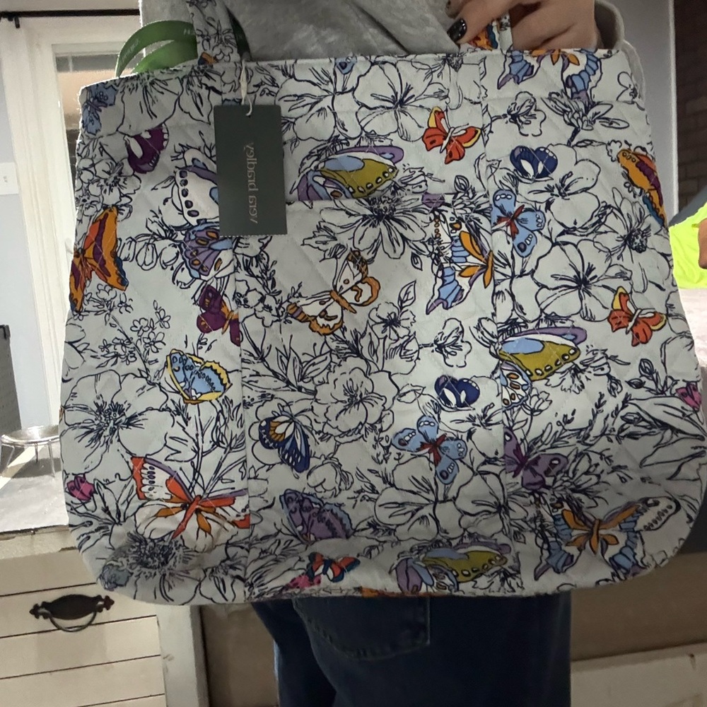Vera Bradley Multicolor Floral Butterfly Tote - Picture 3 of 3